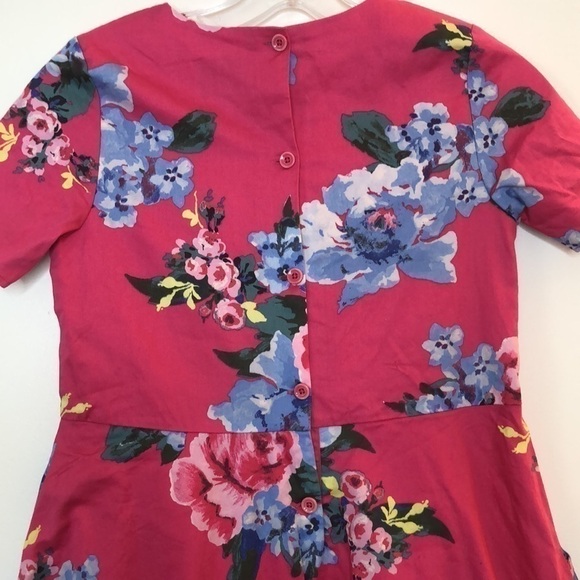 Joules Constance Pink Floral Dress With Pockets Girls Size 11-12y - Picture 5 of 6